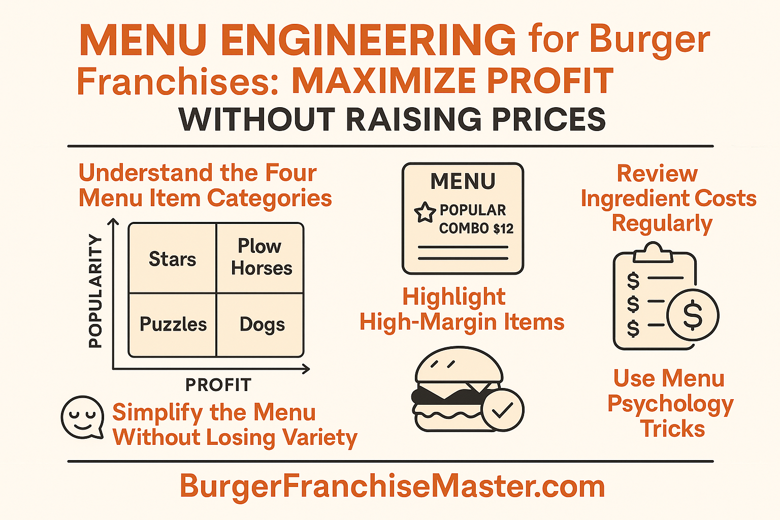 Menu Engineering for Burger Franchises: Maximize Profit Without Raising Prices